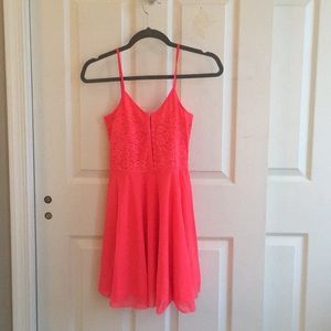 Hot pink skater dress