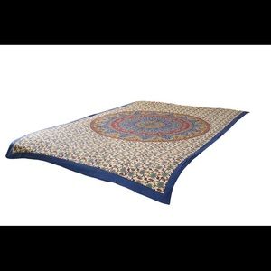 Twin Blue Mandala Tapestry Bohemian Dorm Decor