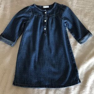 Cute!! Denim w/White Dots Dress/Tunic Sz 4t