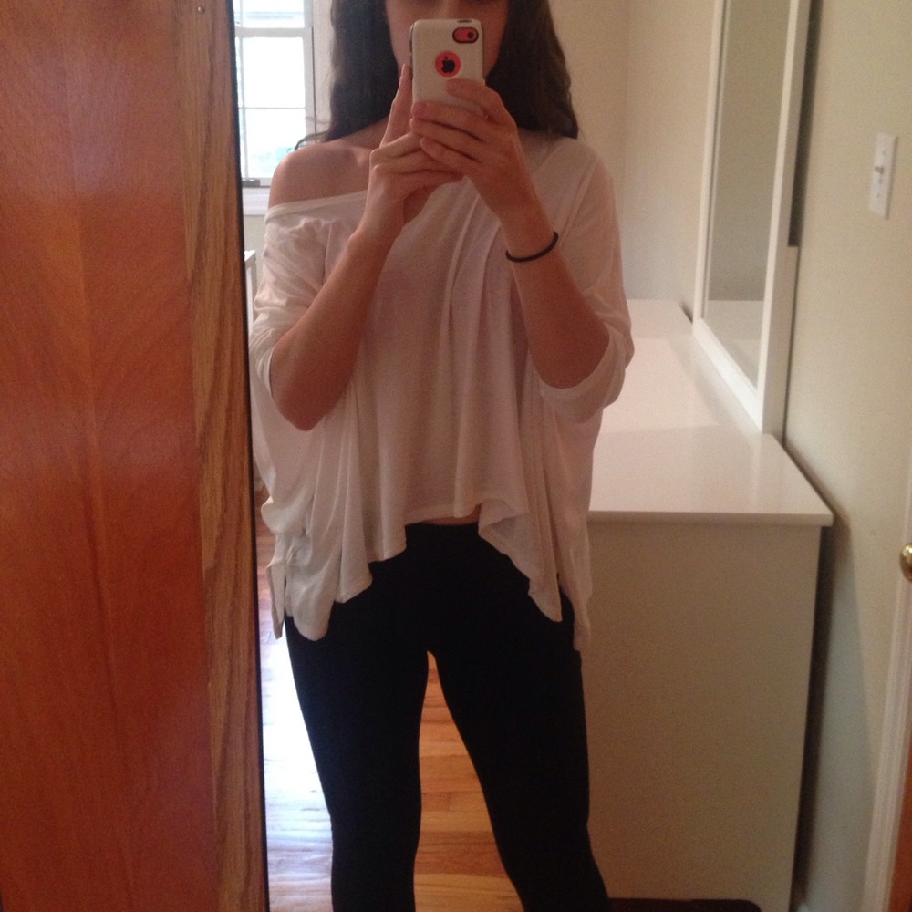Express Off The Shoulder White Top Size XS