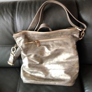 Neiman Marcus hobo bag leather gold