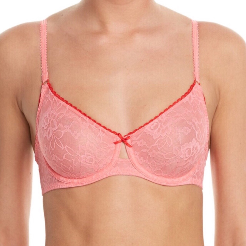 Pink Scalloped Underwire Bra
