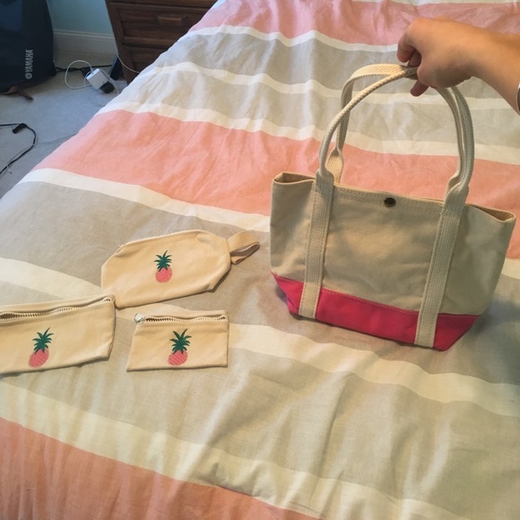 Port Canvas tote bag with matching small bags - Picture 2 of 7