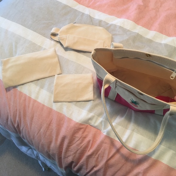 Port Canvas tote bag with matching small bags - Picture 4 of 7