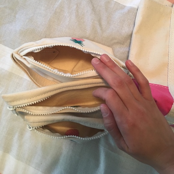 Port Canvas tote bag with matching small bags - Picture 5 of 7