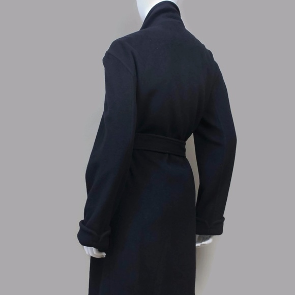 RALPH LAUREN PURPLE LABEL NAVY CASHMERE WRAP COAT - Picture 6 of 8