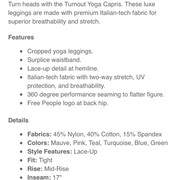 🆕 Free People Tie Capri Legging - Picture 6 of 8