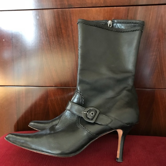 Kimel Design Studio Leather Buckle Boots - Picture 3 of 5
