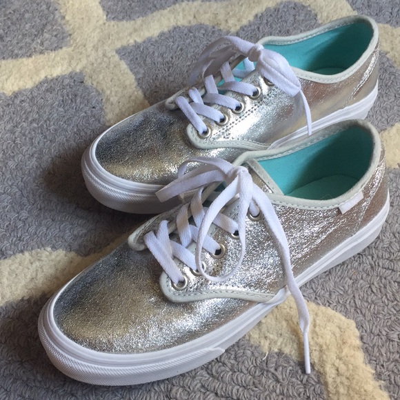 Vans Shoes - Vans Silver Lace Sneakers