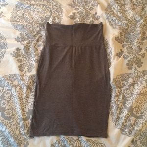 Fold over midi skirt