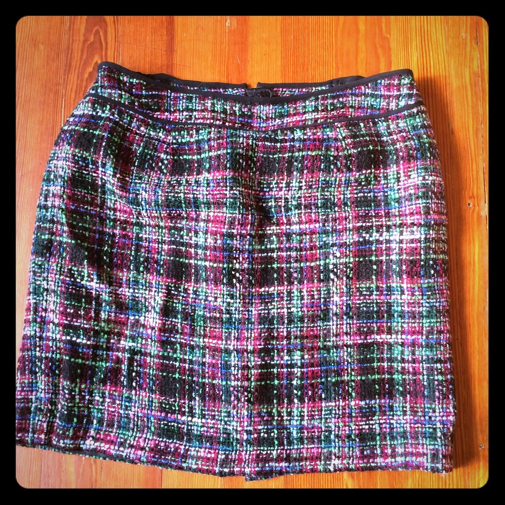 Talbots plaid pencil skirt