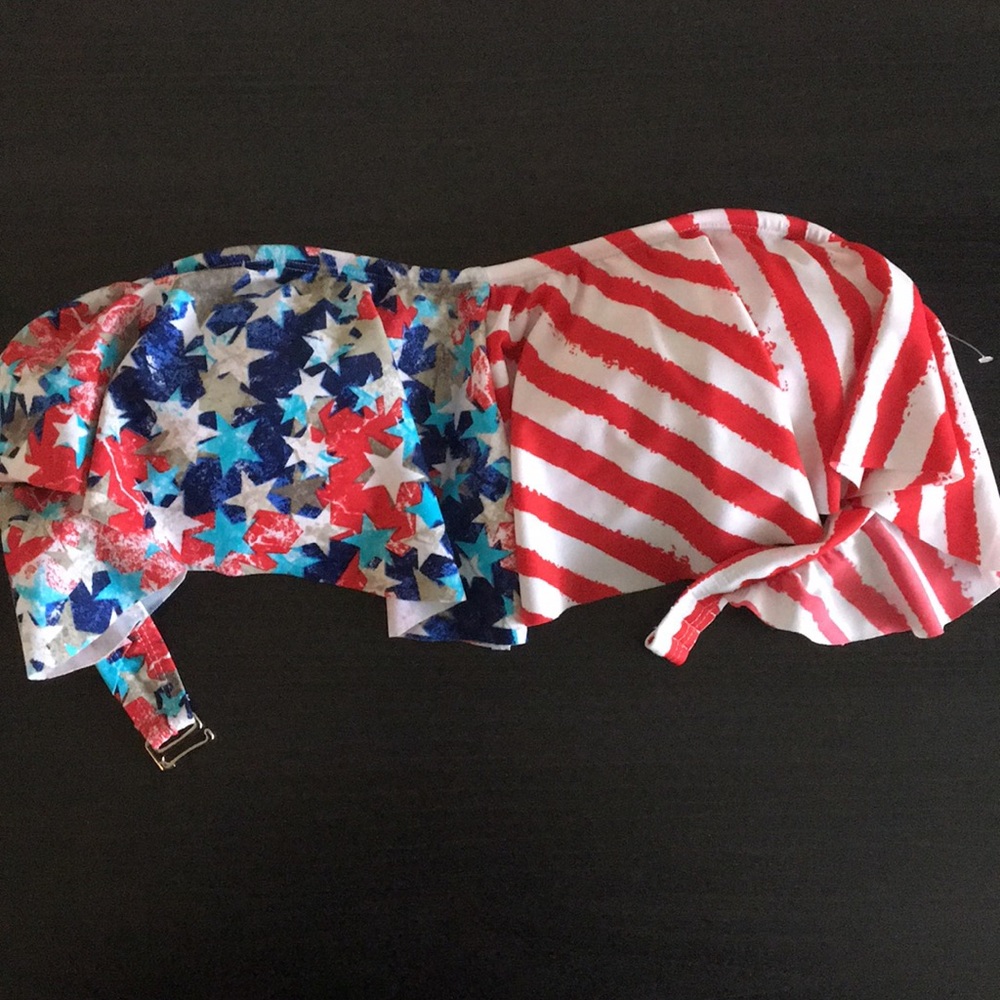 Patriotic bathing suit top