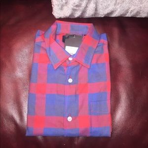 Red & Blue Checkered Light Flannel Shirt
