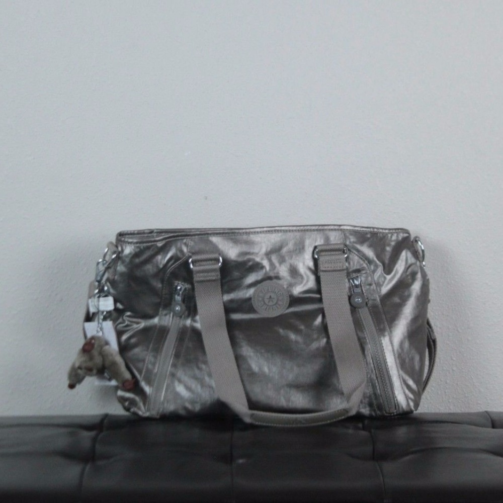 Kipling Metallic Angela Tote Crossbody Bag Satchel