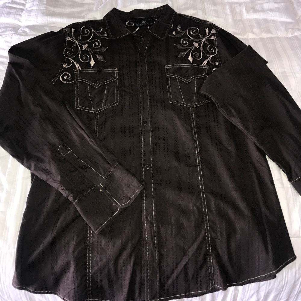 Men’s Pop Icon Brown Button Down Shirt