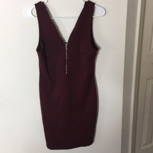 Burgundy Bodycon Dress