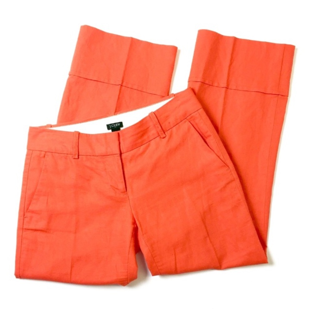 Orange linen J. Crew pants