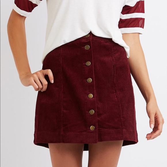 Dresses & Skirts - Corduroy Skirt in Red
