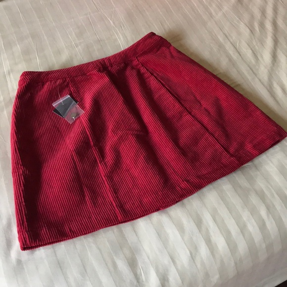 Corduroy Skirt in Red - Picture 4 of 4