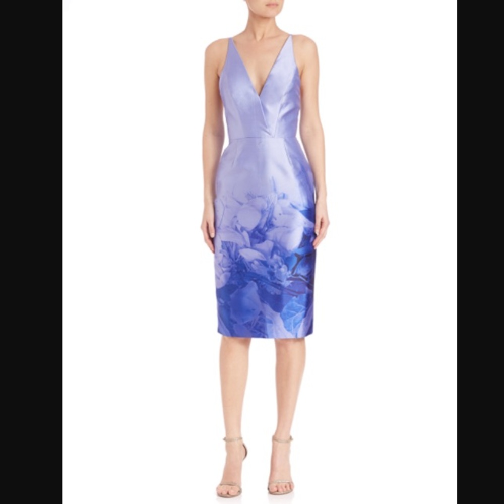 Authentic MONIQUE LHULLIER printed cocktail dress