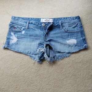 Hollister blue jean shorts