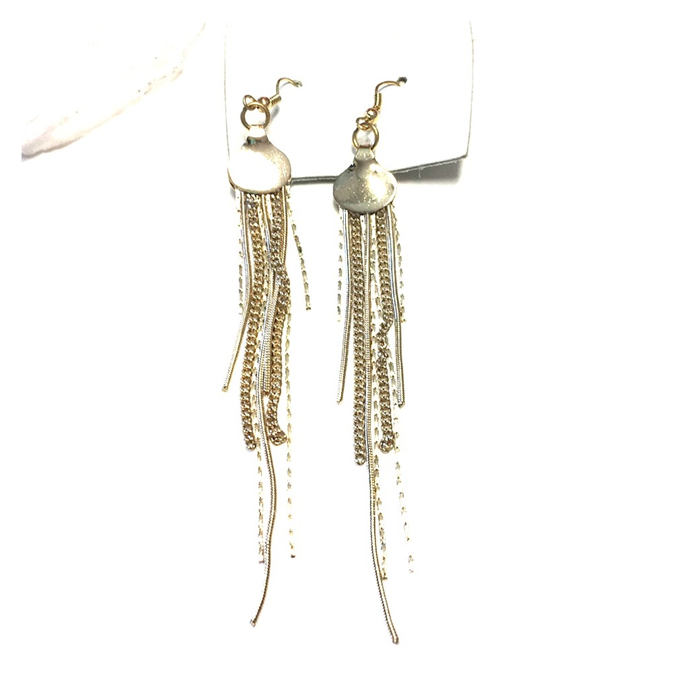 Urban Outfitters Nightlife Fringe Earrings - Picture 4 of 5