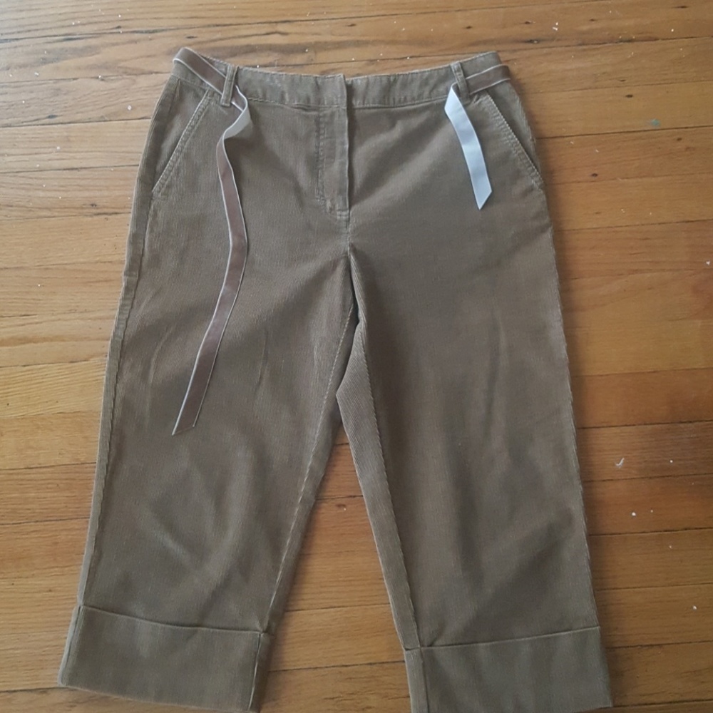 Stretch corduroy capris