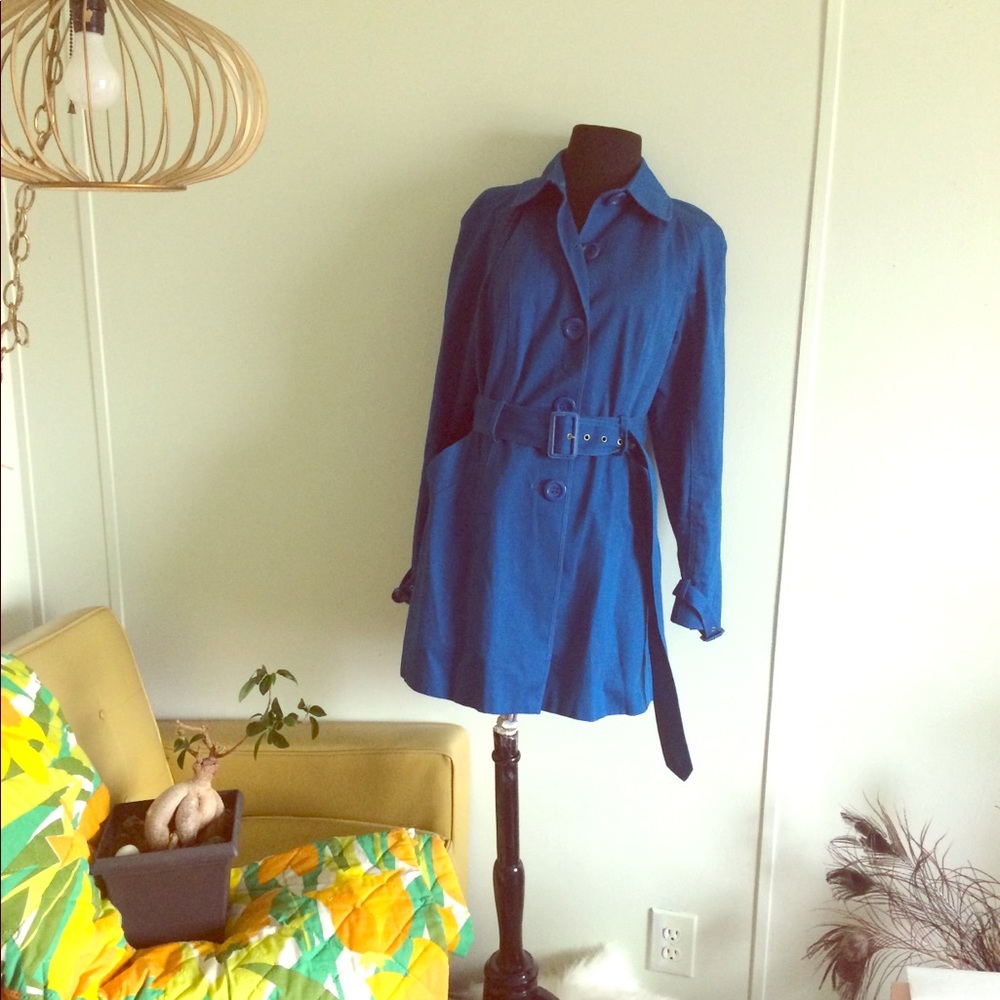 Blue Adorable Trench Coat(G)