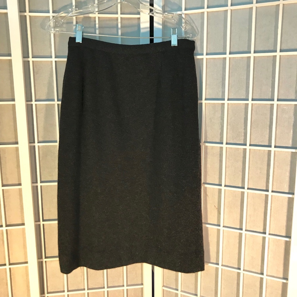 Vintage Pringle, Scotland cashmere gray skirt