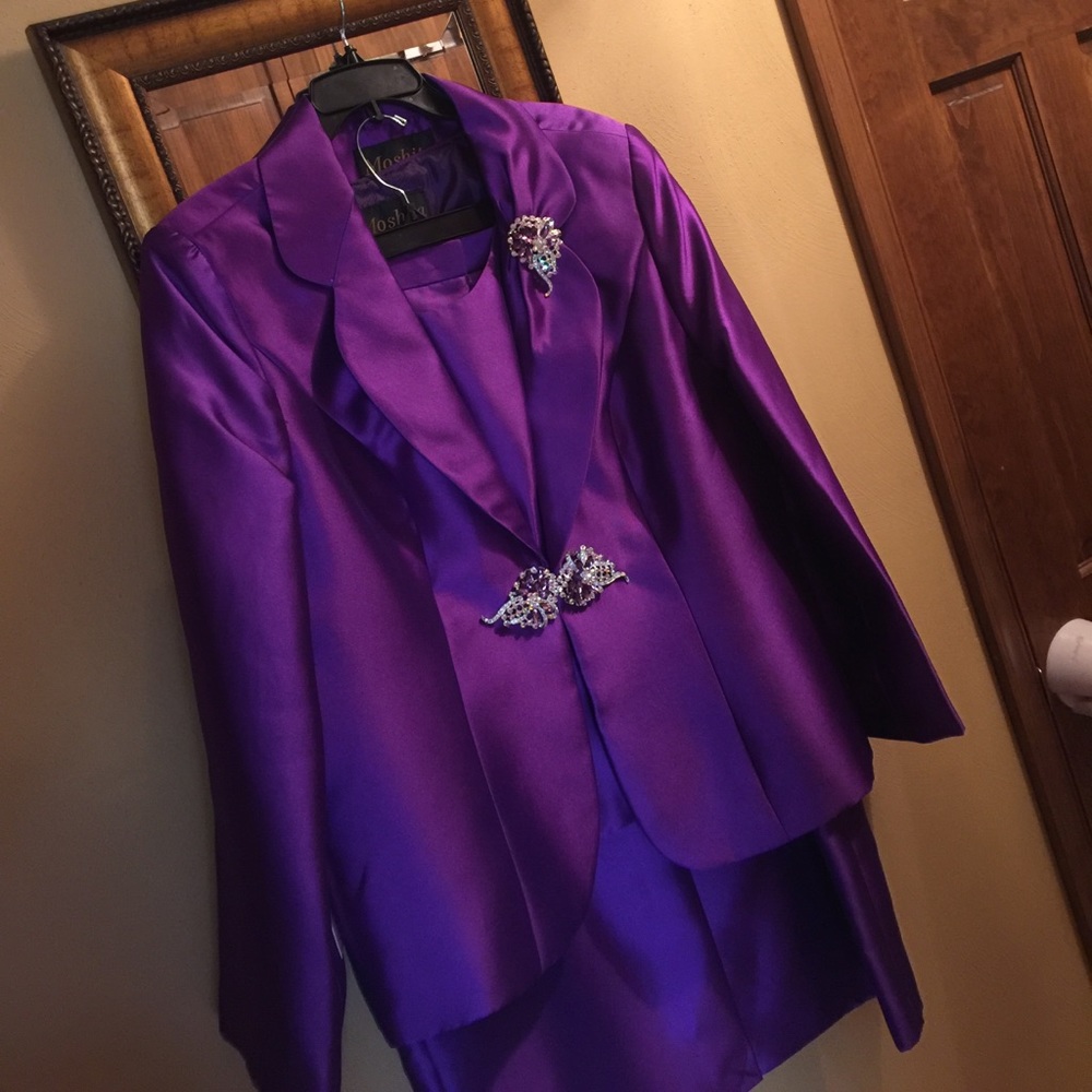 3 pc purple suit