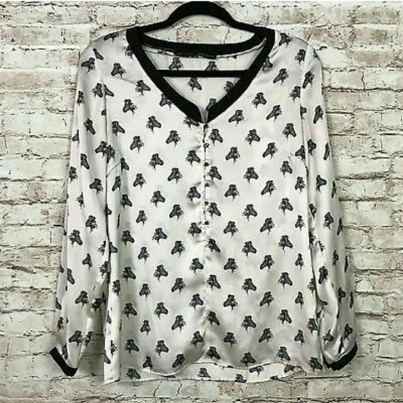 Zara basic printed blouse - Picture 2 of 4