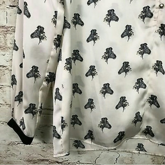 Zara basic printed blouse - Picture 3 of 4