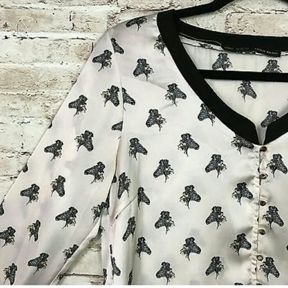 Zara basic printed blouse - Picture 4 of 4