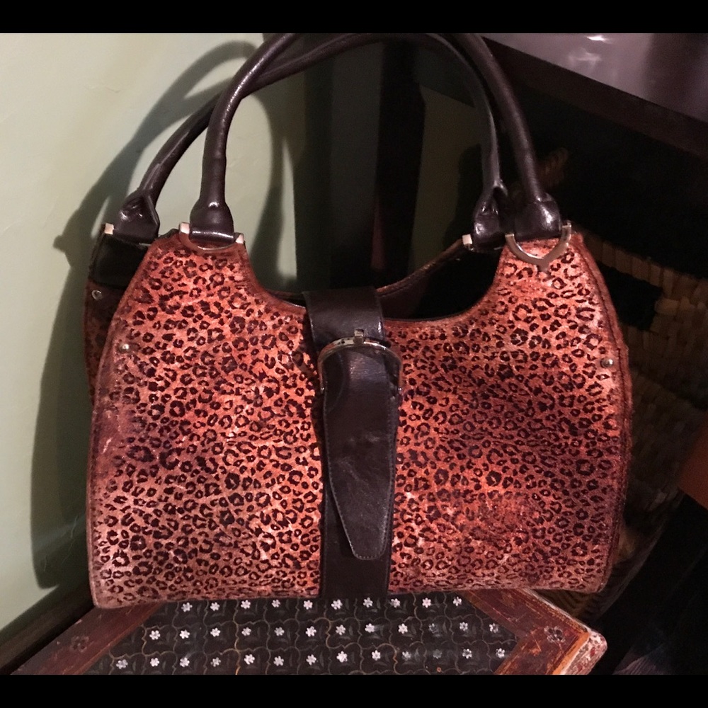 Galian New York Large Leopard/ Cheetah handbag.
