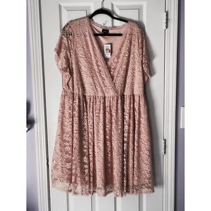 Peach Lacey dress