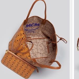 MCM Large Heritage Liz Reversible Tote bag Cognac