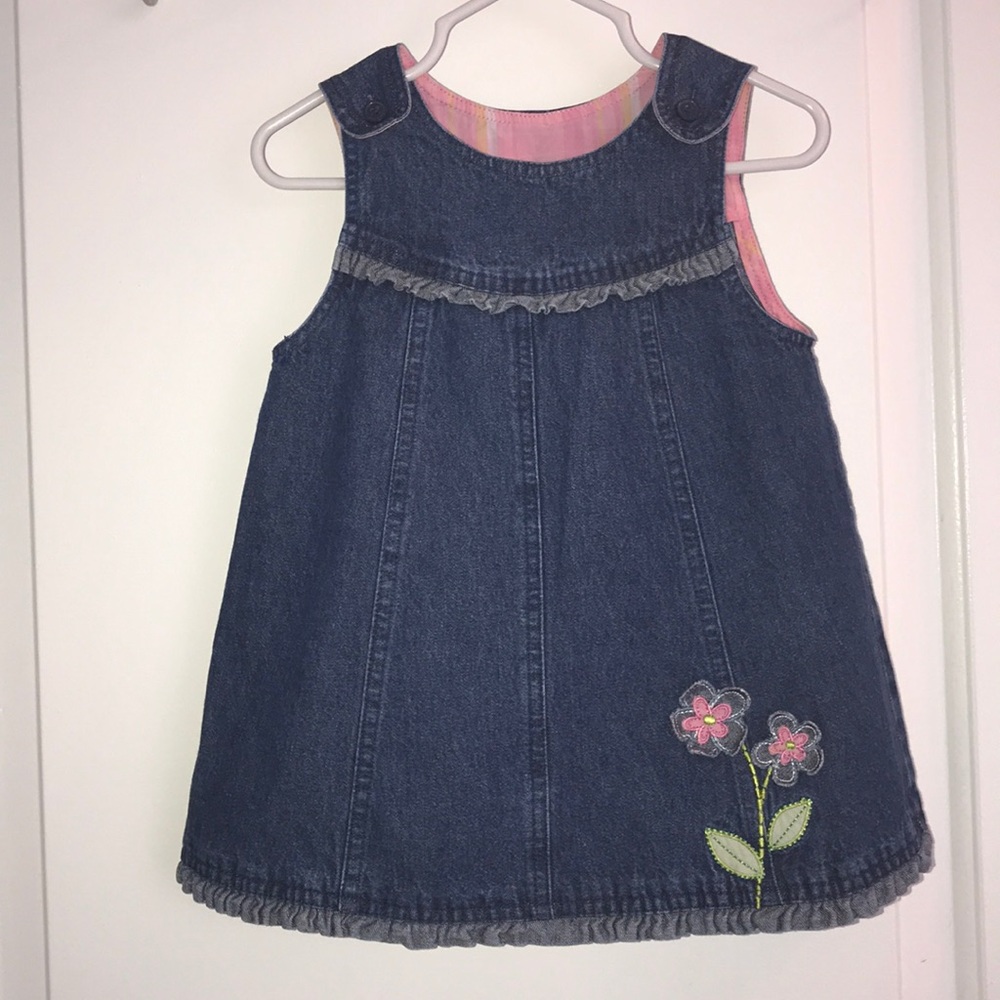 Faded Glory jean denim baby dress size 18 months