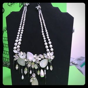 Erickson Beamon white pearl & stone neckless