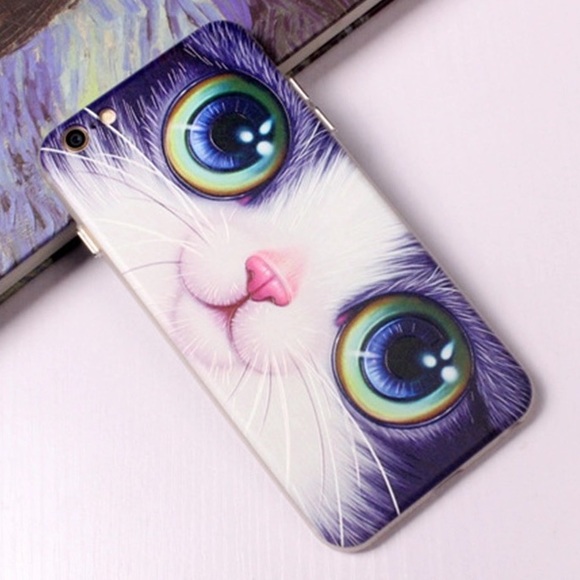NEW iPhone 7 Plus/8 Plus SOFT Bright-eyed Cat Case - Picture 5 of 5