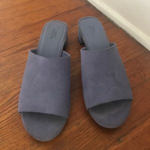 * price lowered * Blue-Lavender Open Toe Mules