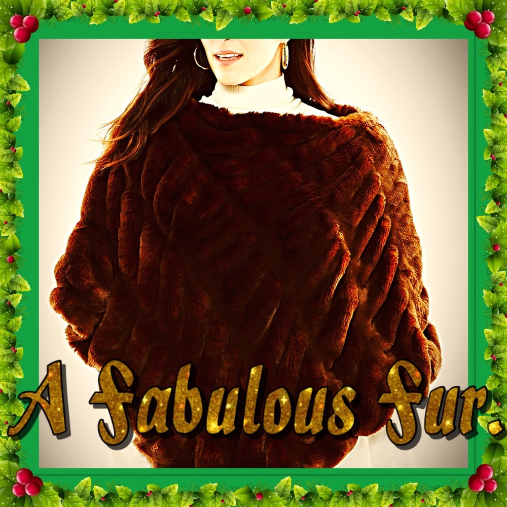 !MAGNIFICENT MINK PONCHO! SUPER WARM!