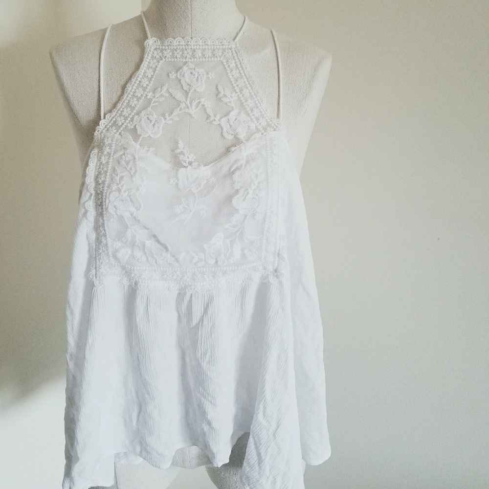 Lace String Tank Top