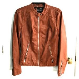 Express camel colored (minus the) leather jacket