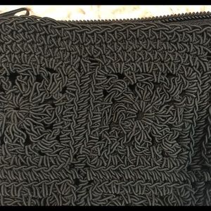 Beautiful Pristine Black Crochet Wristlet NWOT