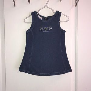 Oshkosh blue denim dress toddler baby 12 months