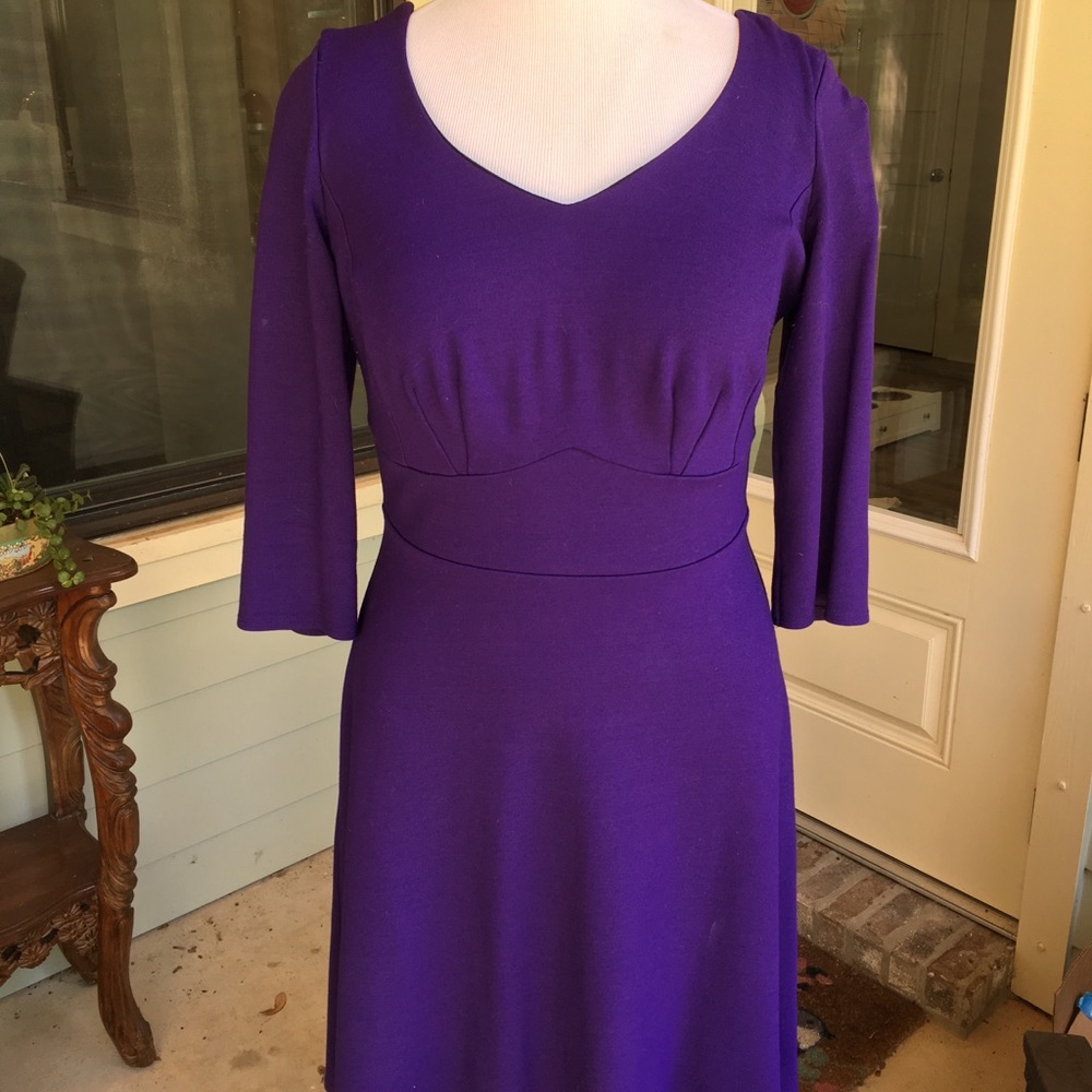 Purple knit dress