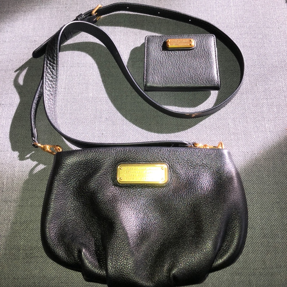 Marc Jacobs small leather black purse and wallet