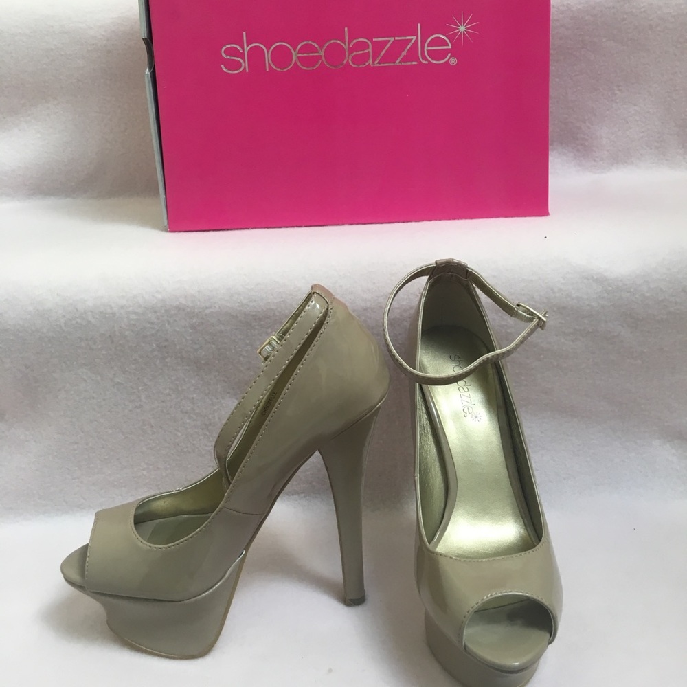 Tan high heels