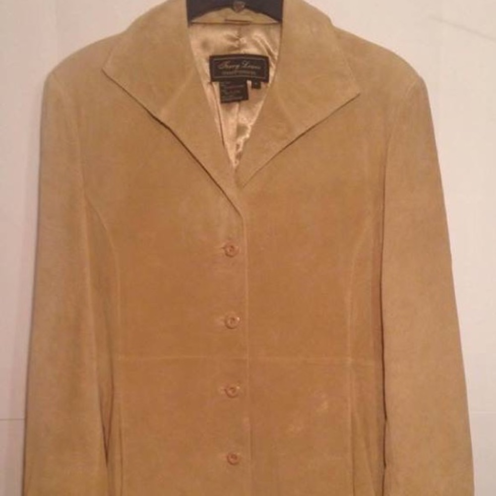 Terry Lewis Luxuries Full Length Tan Leather Coat
