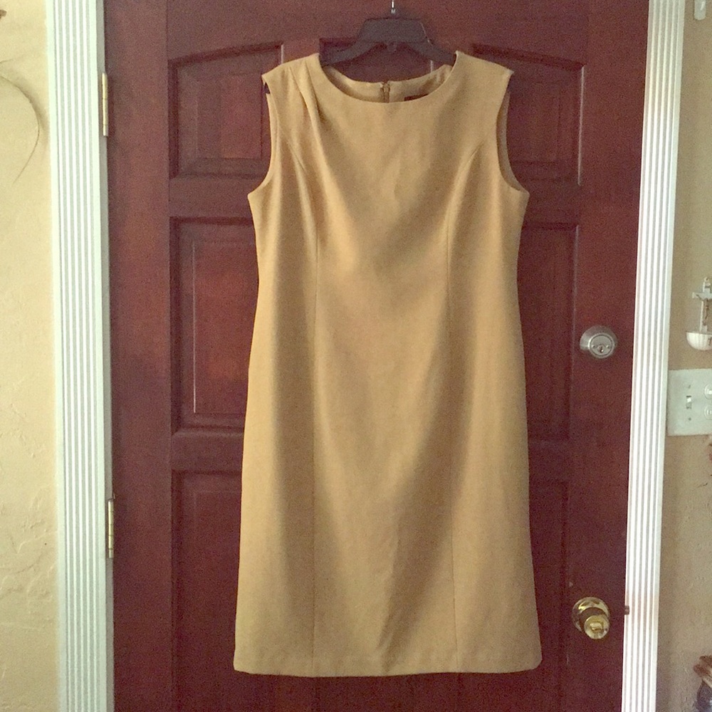Taupe Lined Sheath Dress